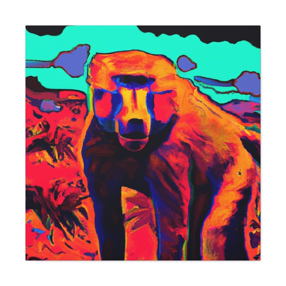 Printify Baboon in Pop Art 30″ x 30″ Canvas Art Print