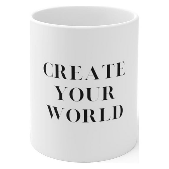 Printify Create Your World classic shape White sublimation Ceramic Mug 11oz