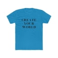 thumbnail image 1 of Printify Create your World - Men's L Blue Male Cotton Crew Tee, 1 of 7