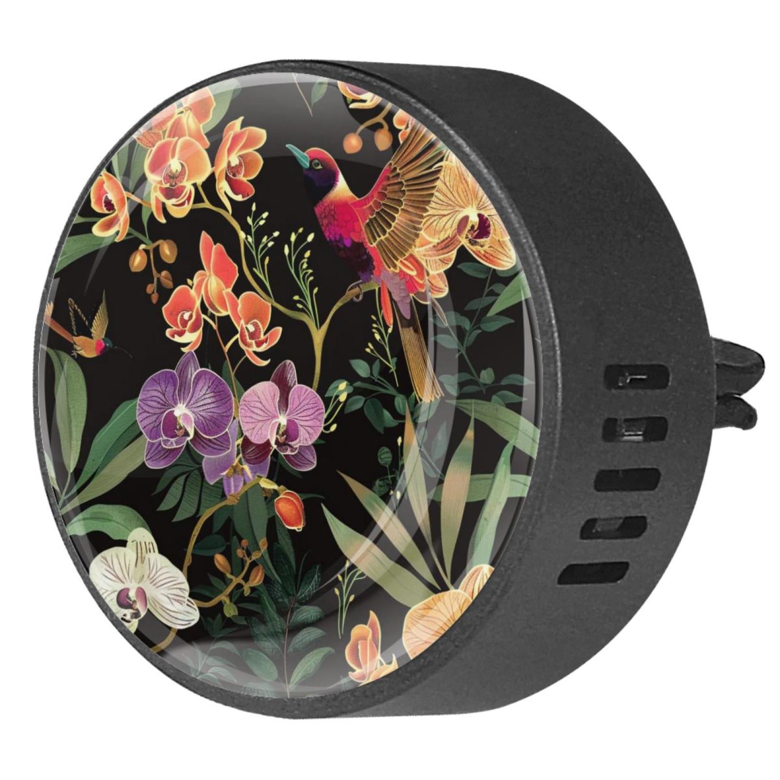 Printing 2 Packs Car Aromatherapy Air Freshener Birds and Orchids Print