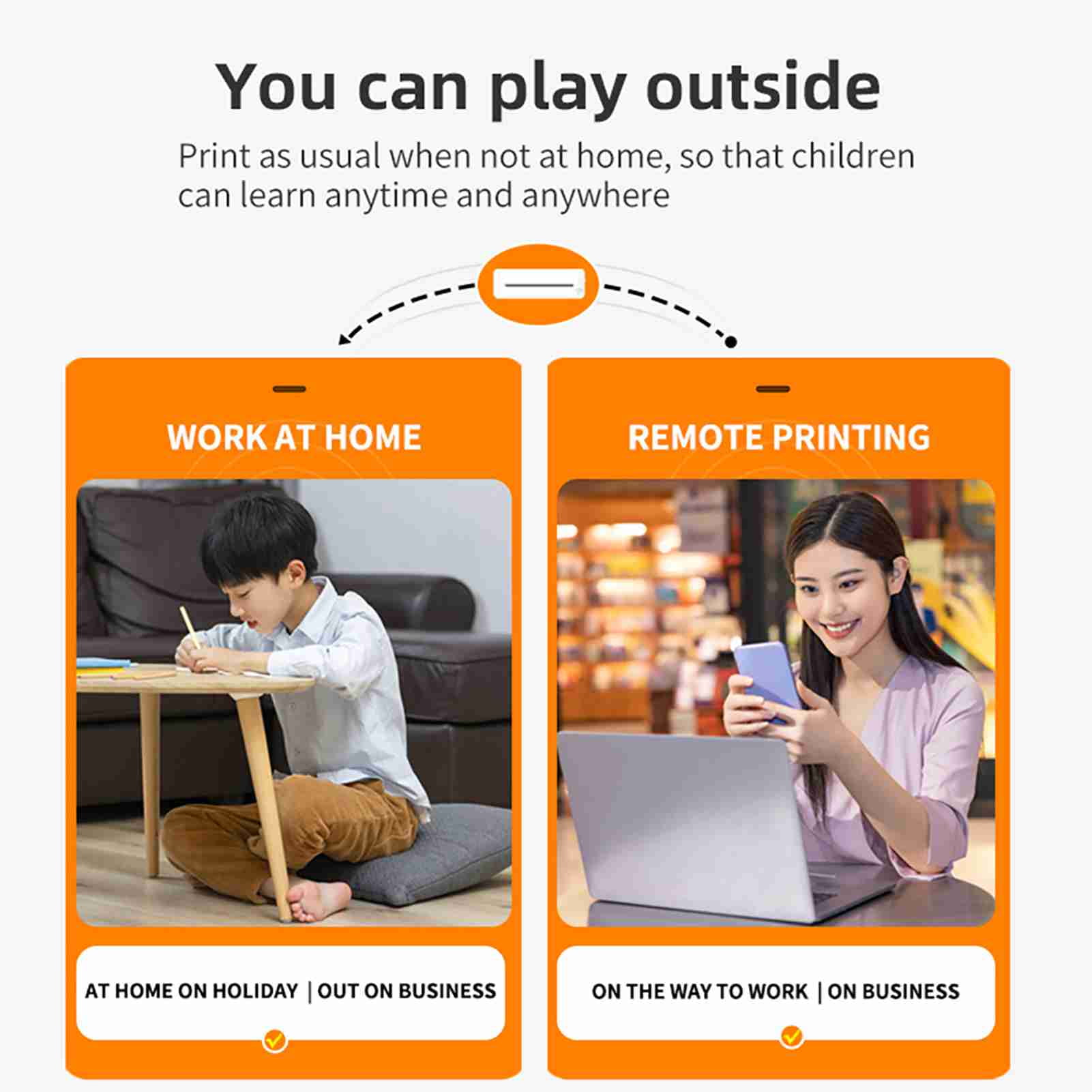 Printing A4 Portable Paper Printer Thermal Printing Wireless BT Connect Compatible With IOS And Mobile Photo Printer Support 210mm Wide For Outdoor Travel Home Office