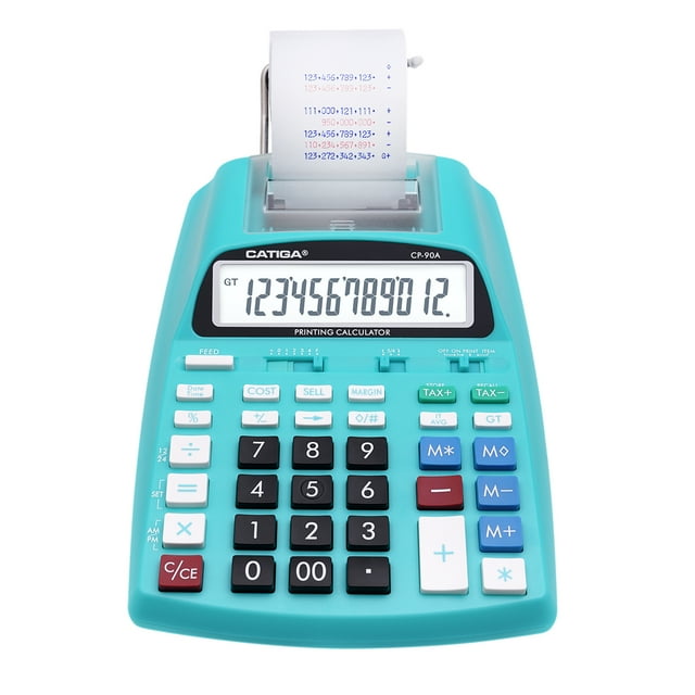 Printing Calculator with 12 Digit LCD Display Screen, 2.03 Lines/sec