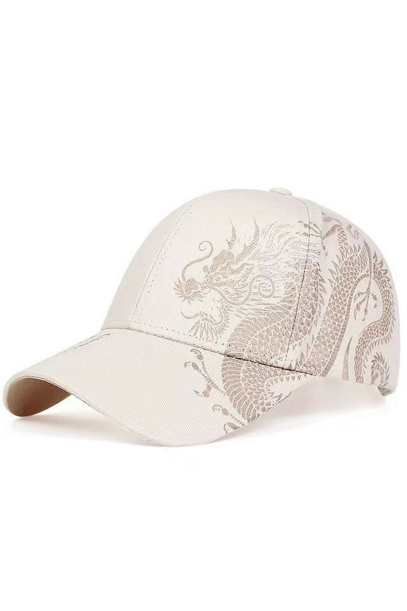 Printing Chinese Dragon Men's Baseball Caps Totem Belief Women's Cotton Snapback Hat Outdoor Sun Protection Gorras Trucker Cap Unisex Chinese Dragon Pattern Baseball Cap Gorras Casquette Trucker Hats
