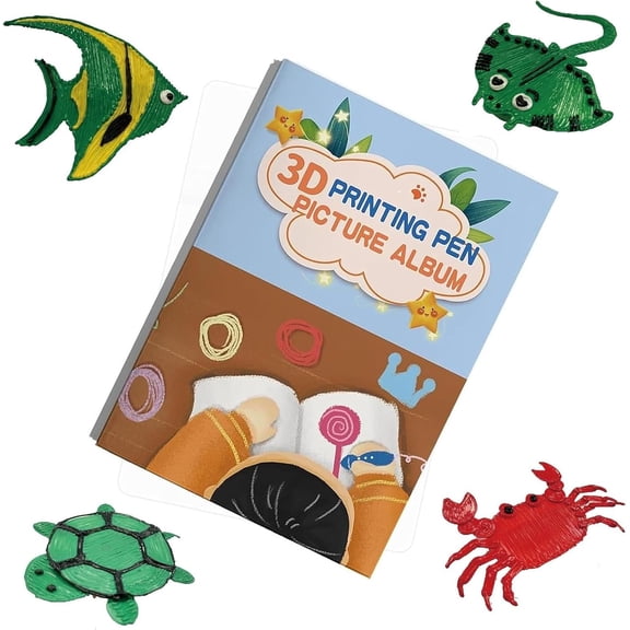 Printing Drawing Book, Printer Drawing Molds Paper Stencils for Printing Pen, Colorful Painting Graffiti Template 21 Sheets 42 Patterns with a PVC Transparent Board.