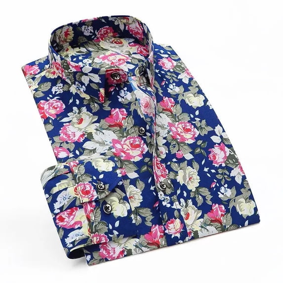 Printing Fashion Streetwear Shirts Casual Loose Temperament Button Handsome Turn-down Collar Spring Summer Thin Men's Clothing