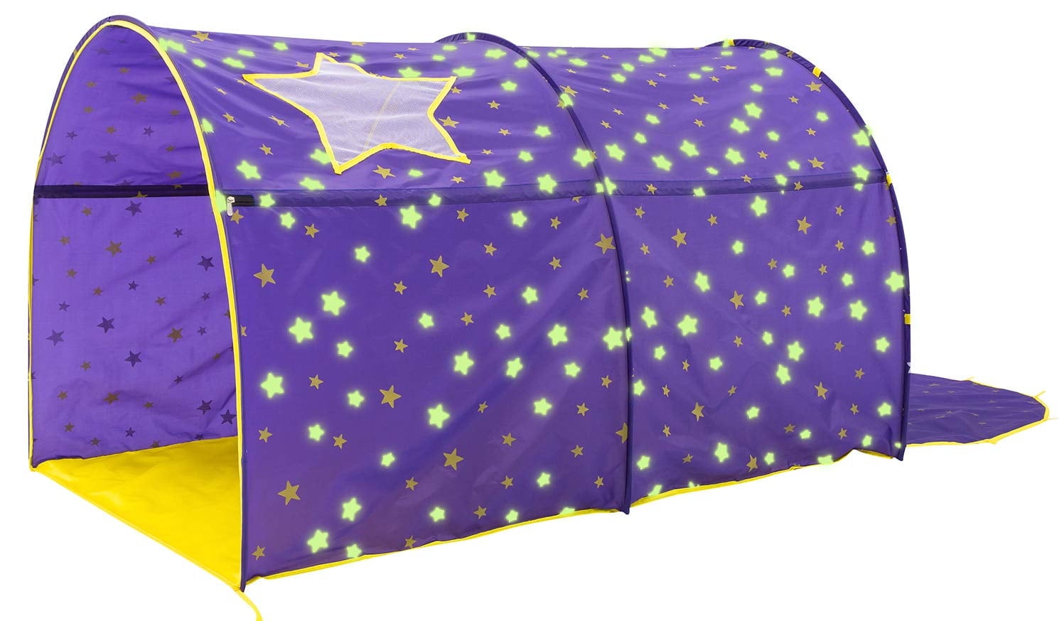Purple Glow-in-the-Dark Starry Twin Bed Tent Playhouse