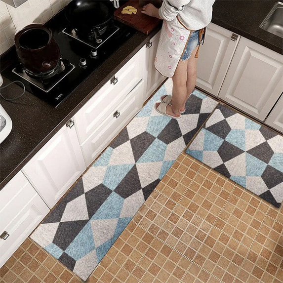 Printing Kitchen Carpet Waterproof Oilproof Home Entrance Door Mat Outdoor Bathroom Foot Mat Anti-Slip Kitchen Long Rug Washable