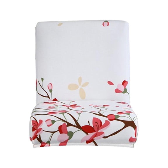 Printing Low Back Chair Cover Universal Removable Bar Stool Protector Counter Height Chair Covers Facilities - Peach Blossom
