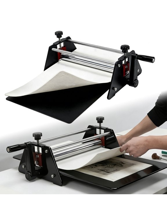 Printing Press, Basic Etching Machine, Professional Printing Machine with Felt & Base Plate, Fit for Etching, Embossing, Monotype, Lithography, Relief Block Printing, 11 ""L x 10"" W x 7.2 ""H