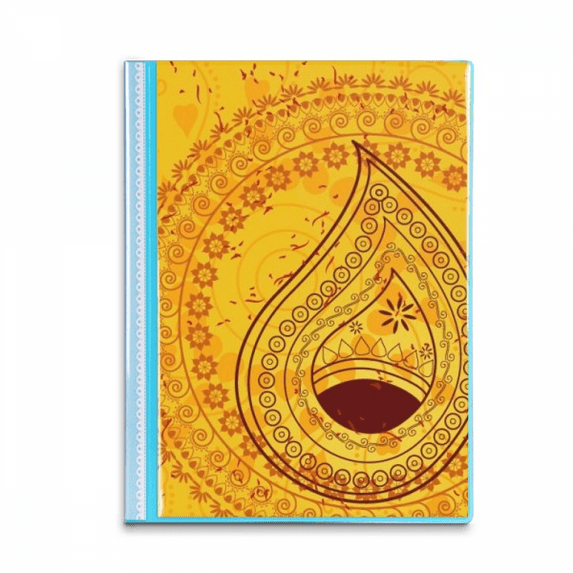 Printing Repeat Cloth Yellow Colorful Art Book Sheet Protectors Portfolio Binder Folder