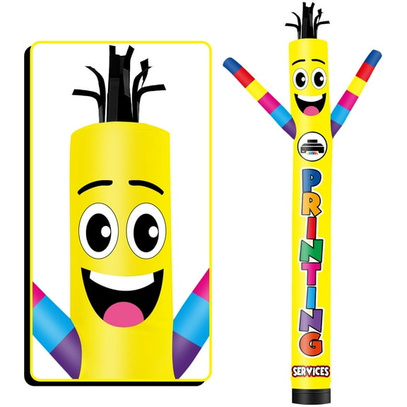 Printing Services Inflatable Tube Man Wacky Wavy Dancing Guy for Outdoor Decoration Advertising Business Promotion (Blower Not Included)