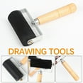 thumbnail image 1 of Printmaking Brayer Roller 6cm Rubber Ink Roller with Wooden Handle for Art Supplies and Block Printing, 1 of 9