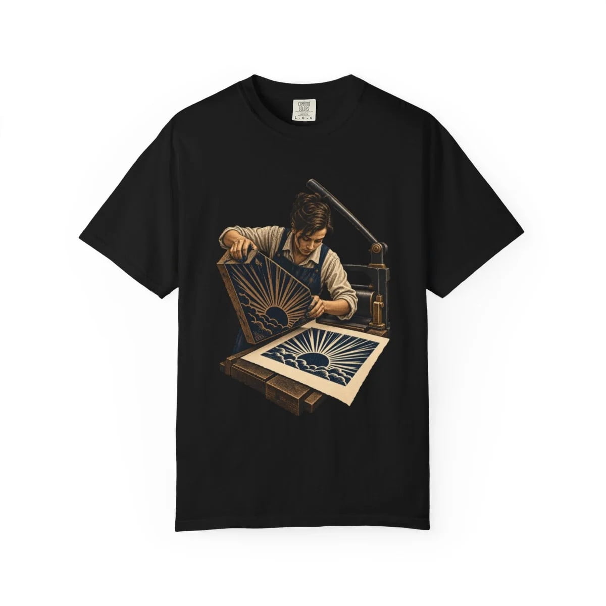 Printmaking Relief Print Graphic T-Shirt - Walmart.com