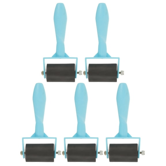 Printmaking Tool Rubber Roller 3.5cm Small Primary Ink Printing 5pc Pcs Vinyl Gluing Rollers Wallpaper Paint Plastic