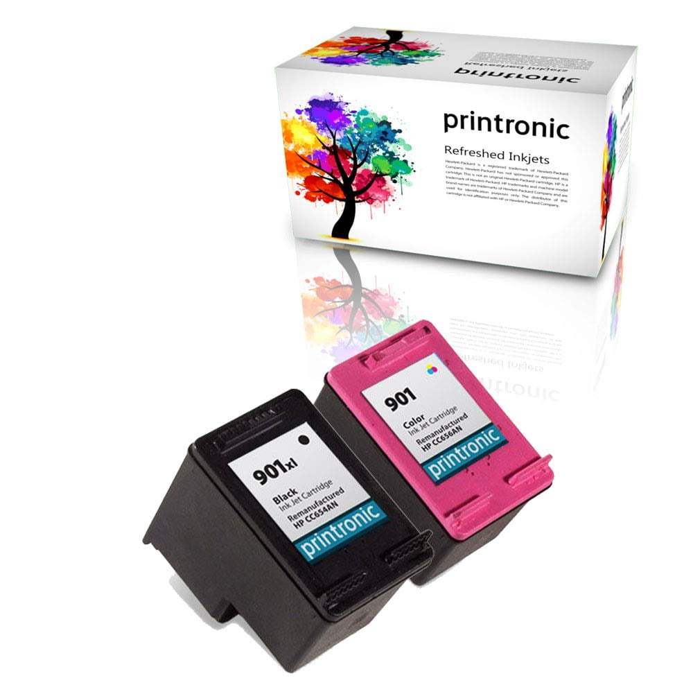 Printronic Refilled Ink Cartridge Replacement for HP 901XL HP 901 for
