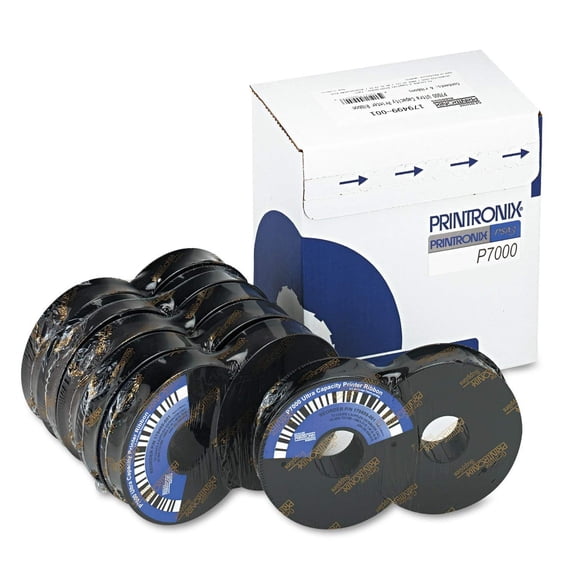 Printronix 107675-001 Extended Life Text Ribbon Spool 30M char, Box of 6