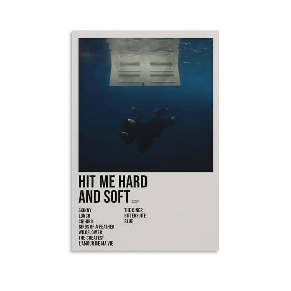 Prints Album Hit Me Hard And Soft Poster 1 Canvas Art Poster and Wall Art Picture Print Modern Family bedroom Decor Posters 24x36inch(60x90cm)