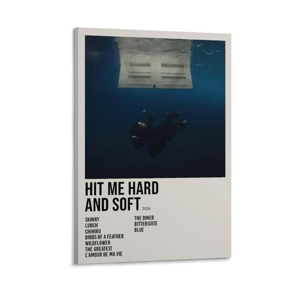 Prints Album Hit Me Hard And Soft Poster 1 Room Aesthetic Poster Print Art Wall Painting Canvas Posters Gifts Modern Bedroom Decor 24x36inch(60x90cm)