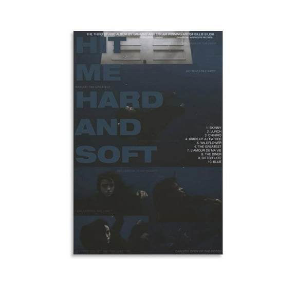 Prints Album Hit Me Hard And Soft Poster 2 Room Aesthetic Poster Print Art Wall Painting Canvas Posters Gifts Modern Bedroom Decor 12x18inch(30x45cm)