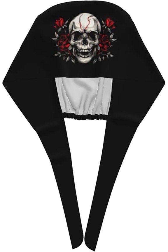 Prints Breathable Working Caps for Unisex, Elastic Scrub Hats Nurse Cap