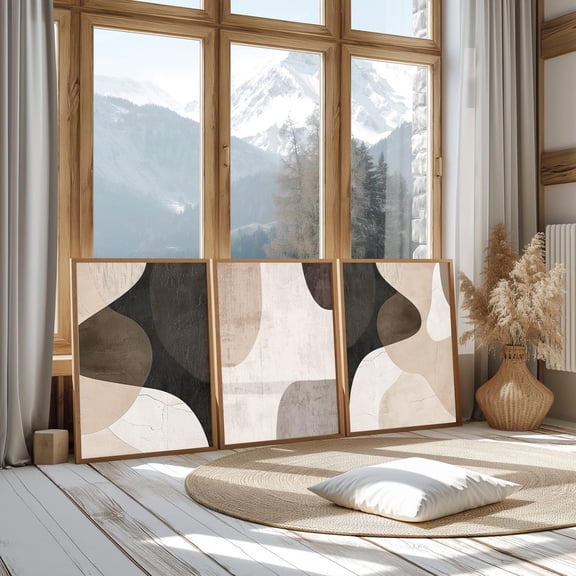 Prints Brown Abstract Art Brown Neutral Beige Living Room Wall Art Posters Home Decor A5 A4 A3 A2 A1 Sizes Fast Delivery Poster Set 3