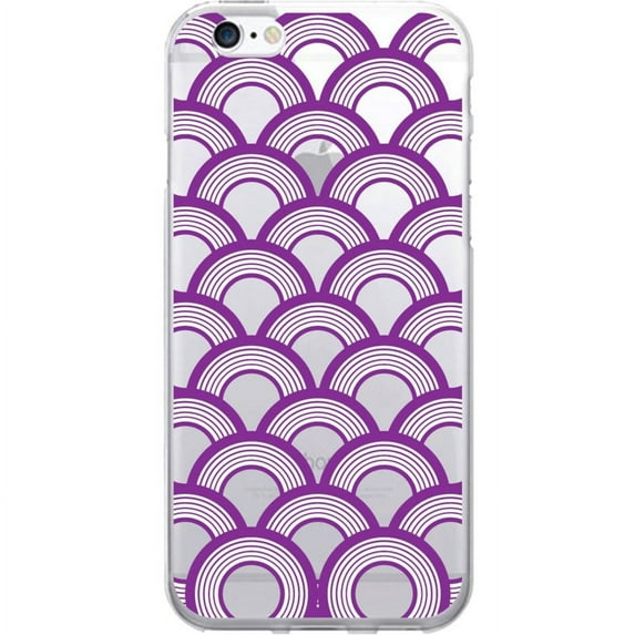 Prints Clear Phone Case, Waves Purple - iPhone 6/6S