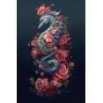 thumbnail image 1 of Prints & Posters - HD Marine Life Image Printed on Canvas - Flower Seahorse - for Living Room Decor Boys'' Room Wall Decor - Admire Nature, Aesthetic Pictures (Unframed,12x18inch), 1 of 6