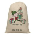 thumbnail image 1 of Printtoo 2 Pcs Santa Gift Sack For Kids Presents Xmas Bag Christmas Sack Personalized Bags Large 27x20 Inch, 1 of 9