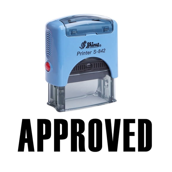Printtoo APPROVED Self Inking Rubber Stamp Custom Shiny Office Stationery Stamp