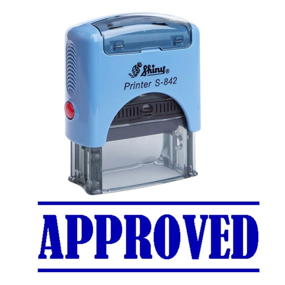 Printtoo APPROVED Self Inking Rubber Stamp Office Stationery Custom Shiny Stamp