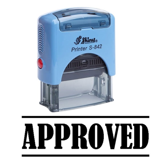 Printtoo APPROVED Self Inking Rubber Stamp Office Stationery Custom Shiny Stamp