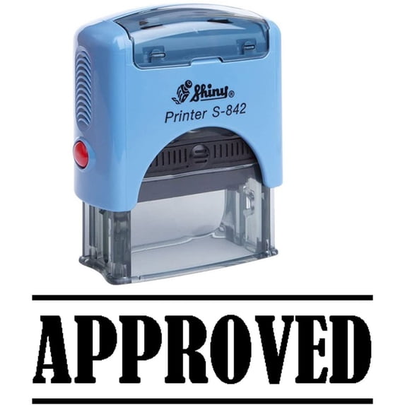 Printtoo APPROVED Self Inking Rubber Stamp Office Stationery Custom Shiny Stamp