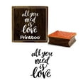 thumbnail image 1 of Printtoo All You Need Is Love Word Design Wooden Rubber Stamp Diary Card Print Block-4 x 4 Inches, 1 of 2
