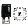 thumbnail image 1 of Printtoo Alphabet M Monogram Initial Square Swirl Border Self Inking Rubber Stamp Office Stationary, 1 of 7