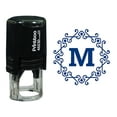 thumbnail image 1 of Printtoo Alphabet M Monogram Octagon Celtic Swirl Frame Self Inking Rubber Stamp Office Stationary, 1 of 7