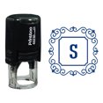 thumbnail image 1 of Printtoo Alphabet S Monogram Initial Square Swirl Border Self Inking Rubber Stamp Office Stationary, 1 of 7