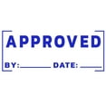 thumbnail image 1 of Printtoo Approved Self Inking Rubber Stamp Pre-Inked Office Stamp- Home Office Business Stationery, 47 x 20 mm Blue, 1 of 7