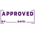 thumbnail image 1 of Printtoo Approved Self Inking Rubber Stamp Pre-Inked Office Stamp- Home Office Business Stationery, 47 x 20 mm Purple, 1 of 7