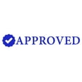 thumbnail image 1 of Printtoo Approved Self Inking Rubber Stamp Pre-Inked Office Stamp- Home Office Business Stationery, Blue- 42 x 9 mm, 1 of 7