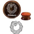 thumbnail image 1 of Printtoo Aztec Maya Dragon Pattern Square Wooden Rubber Stamp Scrap-booking-2 Inch, 1 of 2