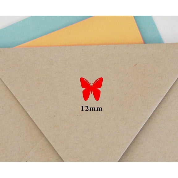 Printtoo BUTTERFLY Self Inking Mini Rubber Stamp Colop Round Decorative Teachers Stamps 12mm