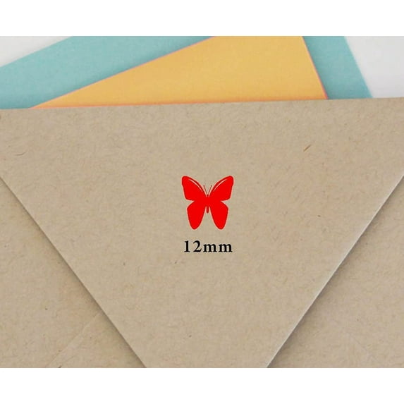 Printtoo BUTTERFLY Self Inking Mini Rubber Stamp Colop Round Decorative Teachers Stamps 12mm