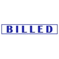 thumbnail image 1 of Printtoo Billed Self Inking Rubber Stamp Pre-Inked Office Stamp- Home Office Business Stationery, Blue- 42 x 9 mm, 1 of 7