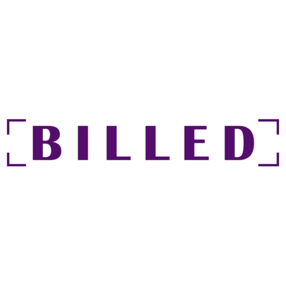 Printtoo Billed Self Inking Rubber Stamp Pre-Inked Office Stamp- Home Office Business Stationery, Purple- 42 x 9 mm