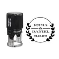 thumbnail image 1 of Printtoo Black Save The Date Wedding Favor Personalized Self Inking Wedding Favor Rubber Heavy Duty Stamp Save The Date Round Custom&nbsp;Stamper-50 mm Diameter, 1 of 6