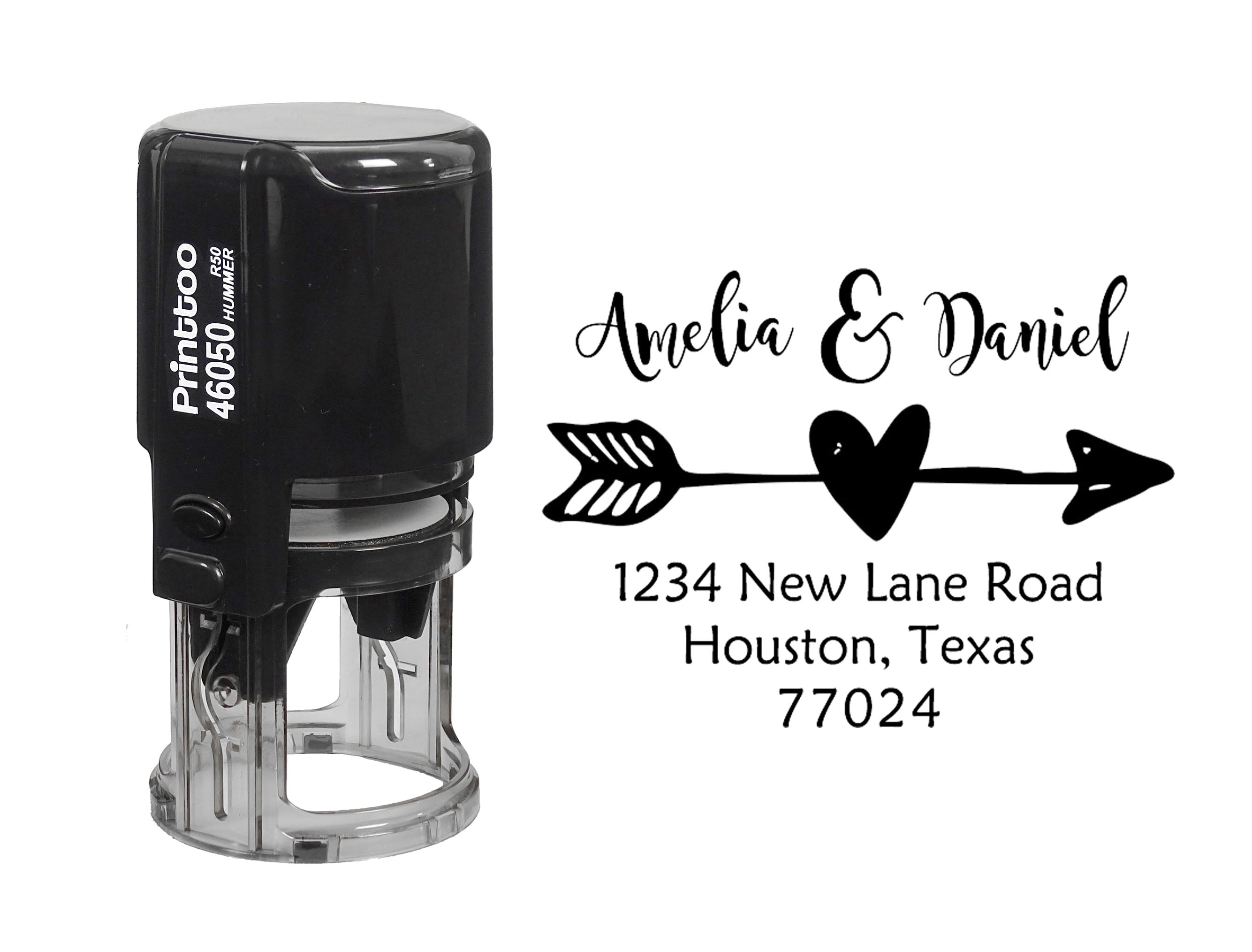 Printtoo Black Wedding Invitation Address Personalized Heavy Duty Self ...