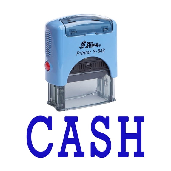 Printtoo CASH Self Inking Rubber Stamp Office Stationery Custom Shiny Stamp