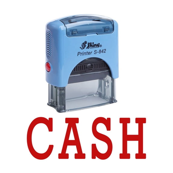 Printtoo CASH Self Inking Rubber Stamp Office Stationery Custom Shiny Stamp