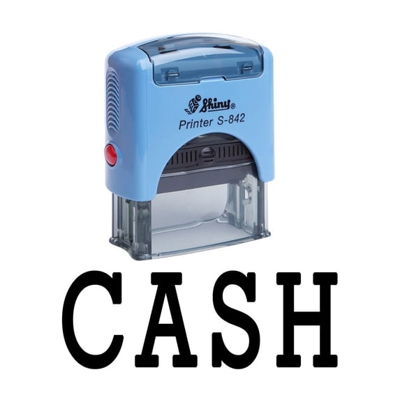 Printtoo CASH Self Inking Rubber Stamp Office Stationery Custom Shiny Stamp