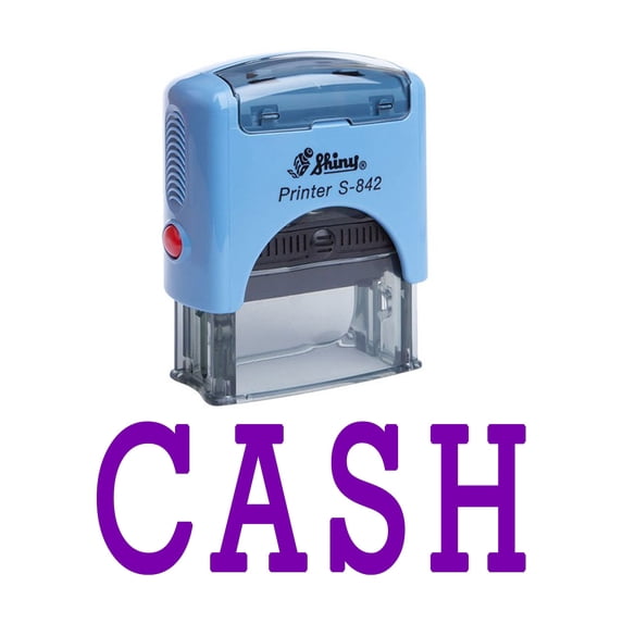 Printtoo CASH Self Inking Rubber Stamp Office Stationery Custom Shiny Stamp